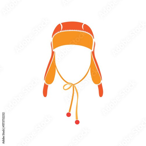 Winter Hat Vector, Knitted Beanies with Ear Flaps and Simple Designs for Seasonal Fashion and Graphics