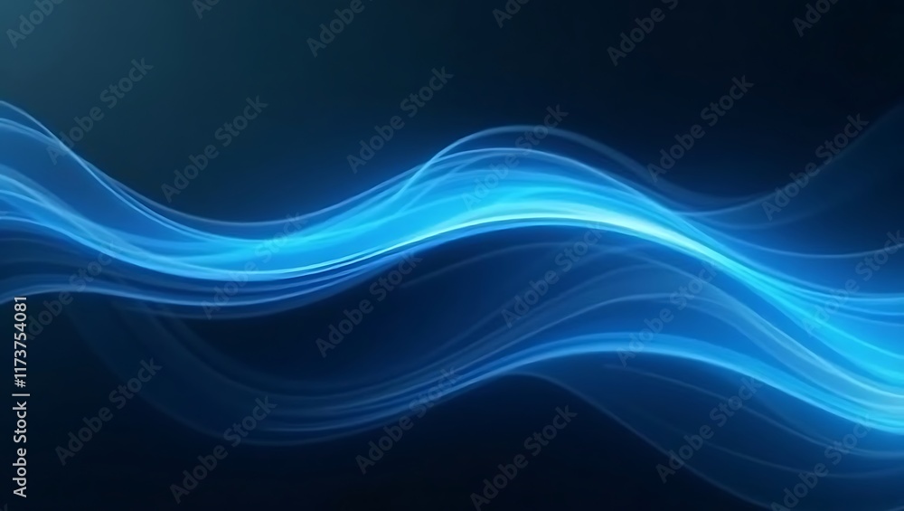 Abstract blue wavy background. Generative Ai. Abstract blue wavy background. Generative Ai.