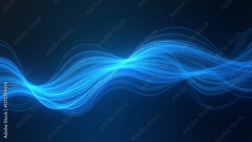 Abstract blue wavy background. Generative Ai. Abstract blue wavy background. Generative Ai.
