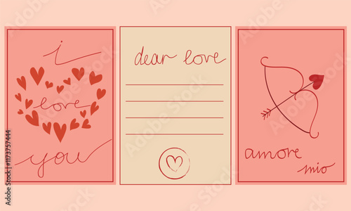 card for Valentine's Day, confession of love, greetings for loved ones, letter for Valentine's Day, poster for Valentine's Day
