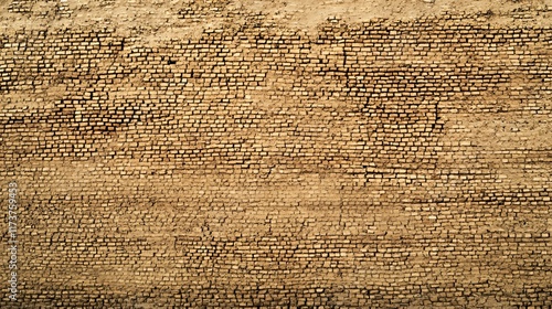 Wallpaper Mural Aged Beige Brick Wall Texture Background Torontodigital.ca