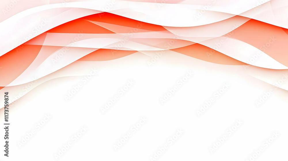 Naklejka premium Abstract orange and white wave design, background for presentation, website or document.