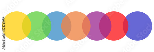 overlapping circles visualize relationships and connections. The Venn diagram includes solid and line charts for easy understanding.  circles are overlapping each other, eps10