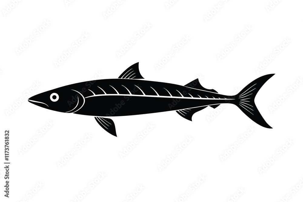 Obraz premium wahoo-fish-silhouette