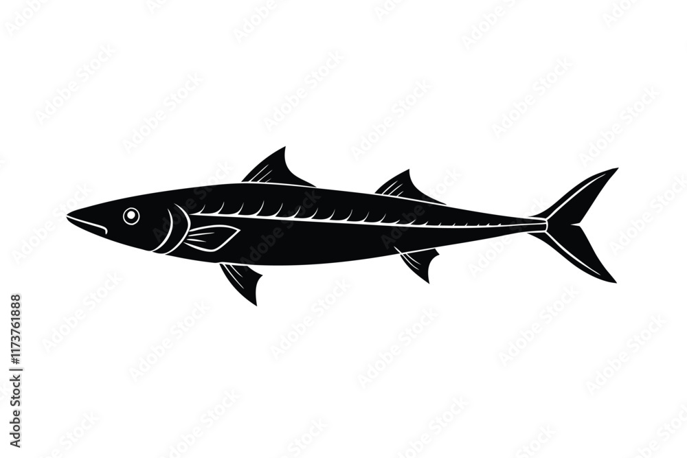 Fototapeta premium wahoo-fish-silhouette-