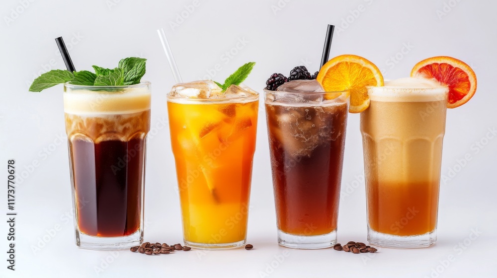 Fresh and Clean Drink Styles on Light Background Fresh and Clean Drink Styles on Light Background
