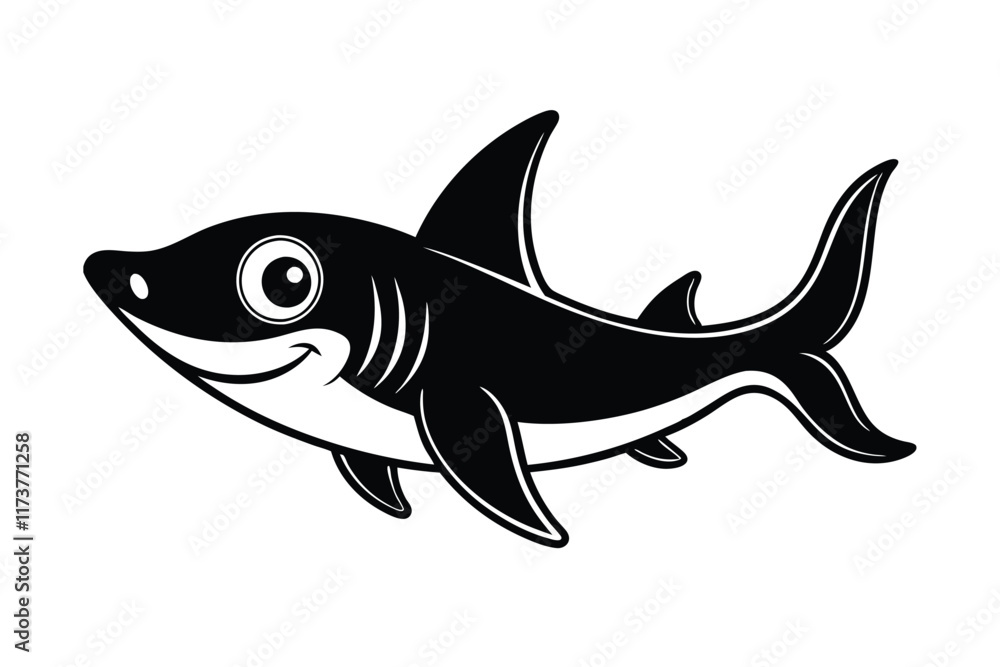 Obraz premium cute-dogfish-cartoon