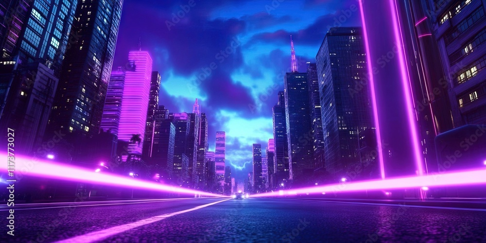 Fototapeta premium purple lights and lasers 