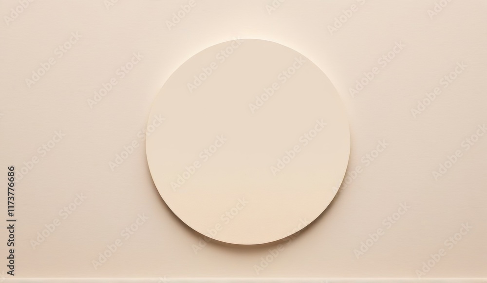 A minimalist image of a perfectly round, off-white disc against a neutral backdrop. A minimalist image of a perfectly round, off-white disc against a neutral backdrop.