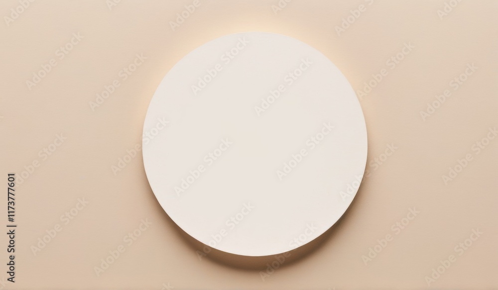 A minimalist image of a perfectly round, off-white disc against a neutral backdrop. A minimalist image of a perfectly round, off-white disc against a neutral backdrop.