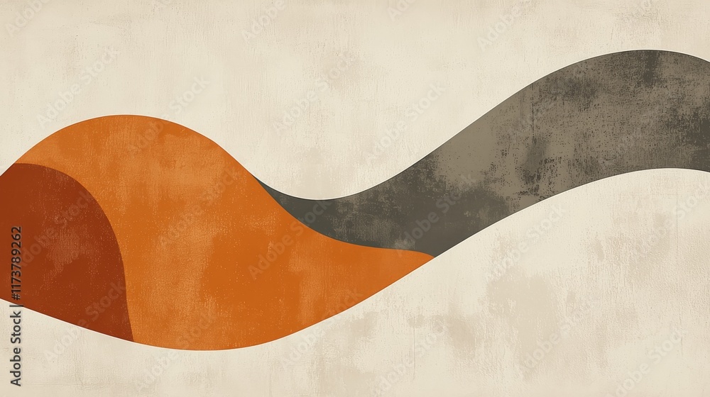 Modern style abstract background in earth tones and simple shapes in brown and gray colors Modern style abstract background in earth tones and simple shapes in brown and gray colors