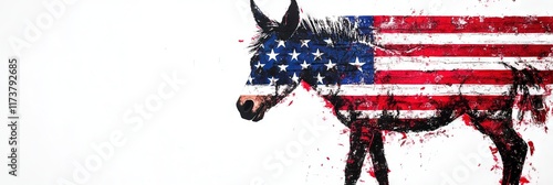 Obraz na płótnie patriotic donkey 