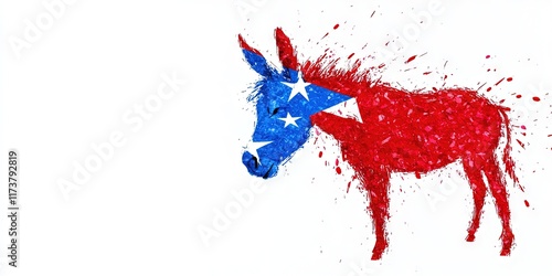 Obraz na płótnie patriotic donkey 