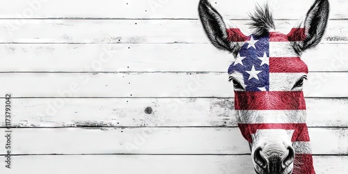 Obraz na płótnie patriotic donkey 