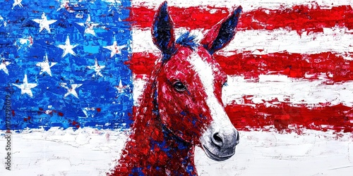 Obraz na płótnie patriotic donkey 