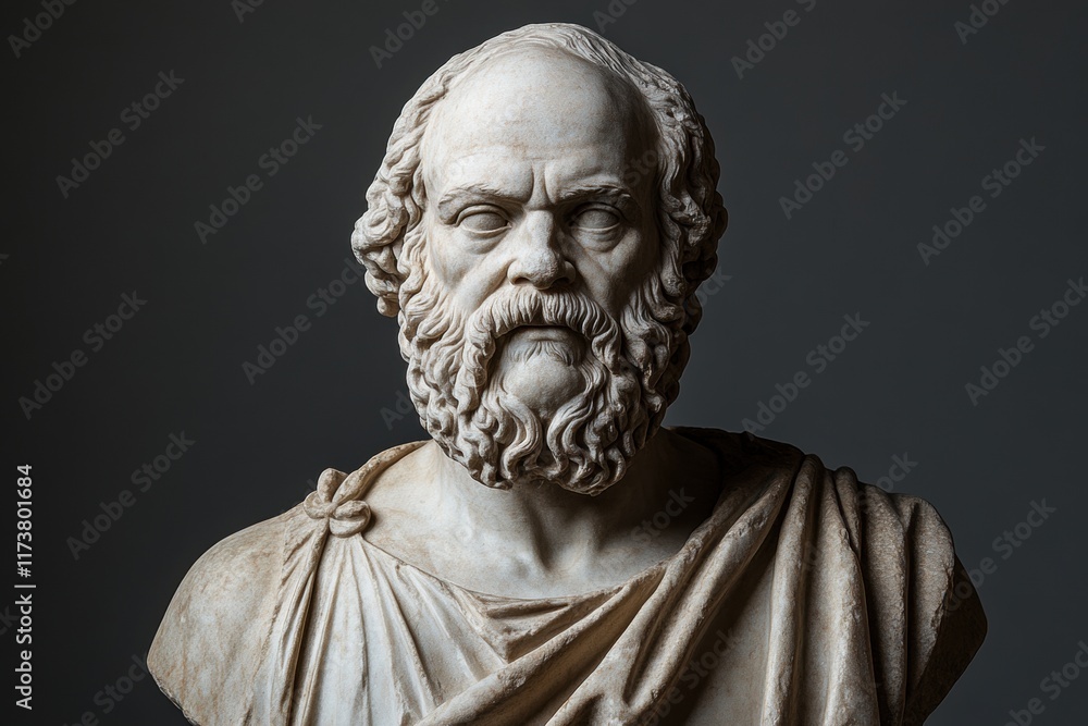Marble Bust of Socrates, Ancient Greek Philosopher Marble Bust of Socrates, Ancient Greek Philosopher