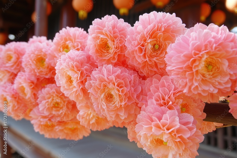 Peach-Colored Dahlia Flowers Bouquet Peach-Colored Dahlia Flowers Bouquet