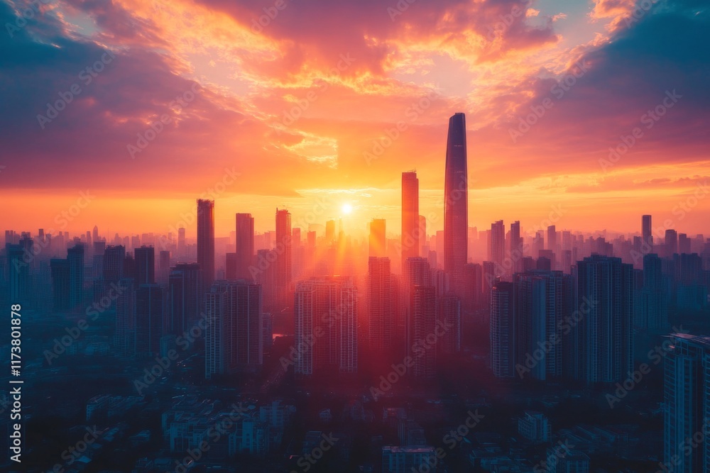 sunset in the city sunset in the city