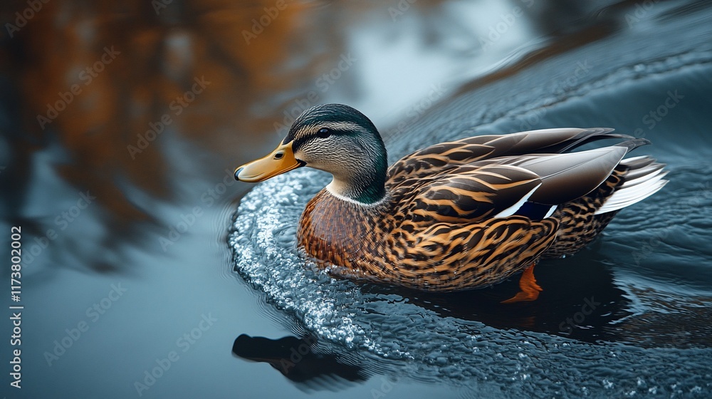 Obraz premium Serene Mallard Duck on Calm Water
