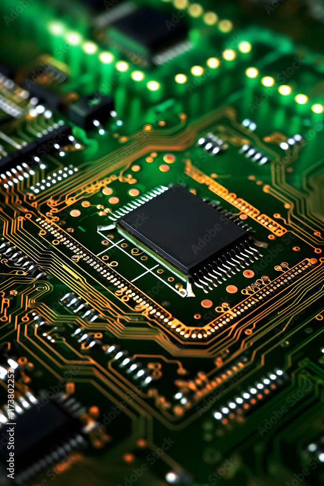 Intricate Detail of Computer Motherboard - High Definition Stock Image Intricate Detail of Computer Motherboard - High Definition Stock Image