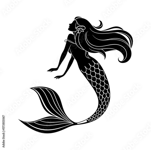 Beautiful Mermaid Silhouettes for Nautical Themes