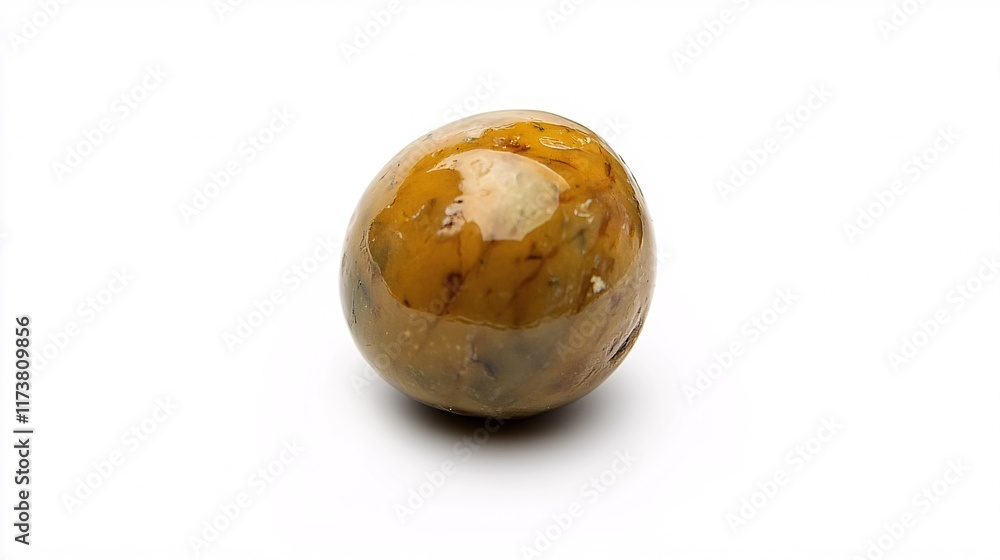 A beautifully polished amber stone with intricate patterns and a warm golden hue. A beautifully polished amber stone with intricate patterns and a warm golden hue.