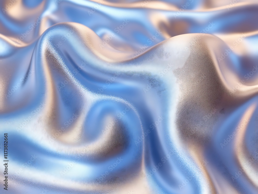 Abstract blue and silver silk fabric texture. Abstract blue and silver silk fabric texture.