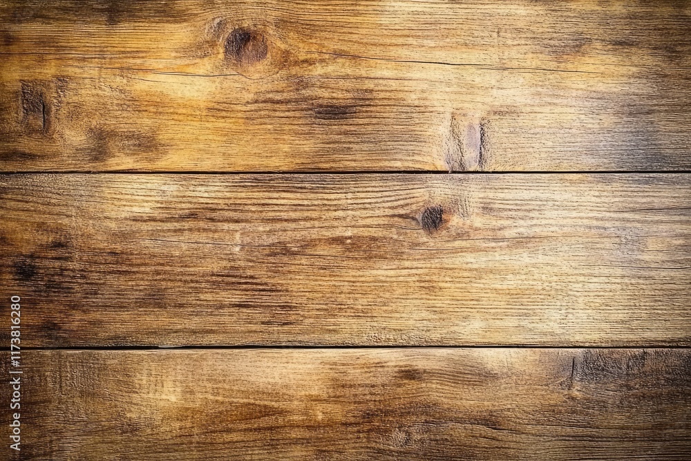Fototapeta premium A wooden surface with a brown stain, set against a black background in a postminimalist style. Fine texture and minimalist painting, focusing on simplicity and detail. Ideal for art, design