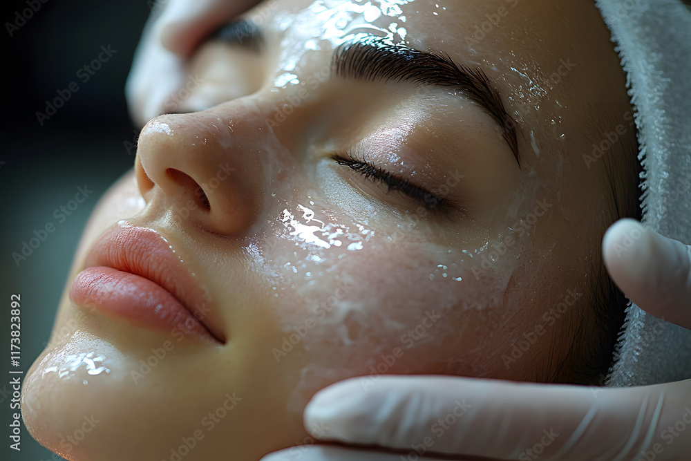 Skin Mesotherapy Procedure, Close-Up Skin Mesotherapy Procedure, Close-Up