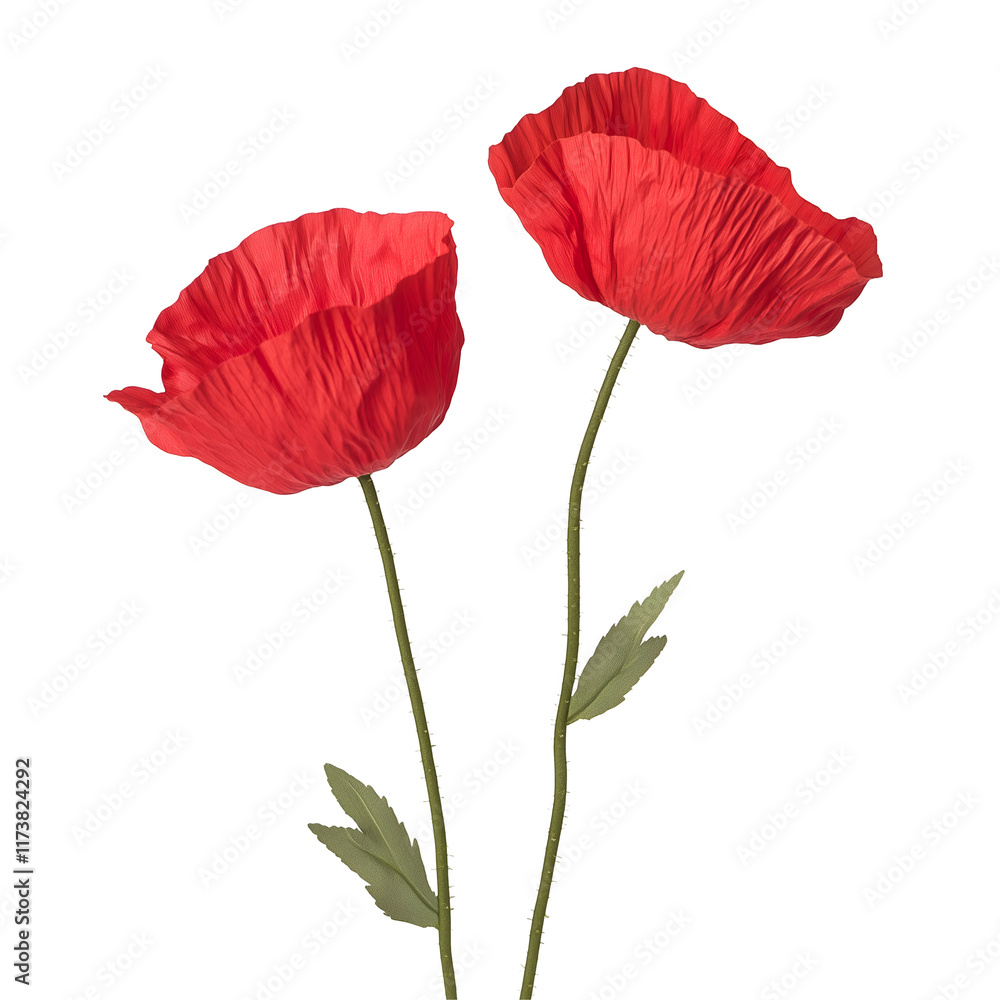 Red poppy isolated. Red poppy isolated.