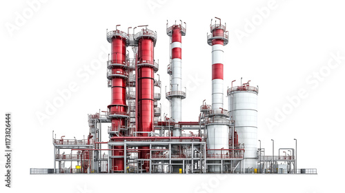 Oil refinery plant.