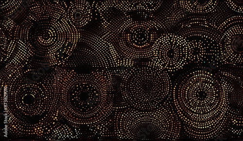 A mesmerizing pattern of glowing, circular dots arranged