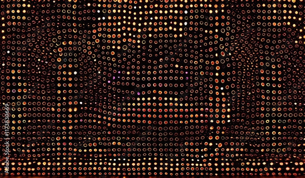 Obraz premium A mesmerizing pattern of glowing, circular dots arranged