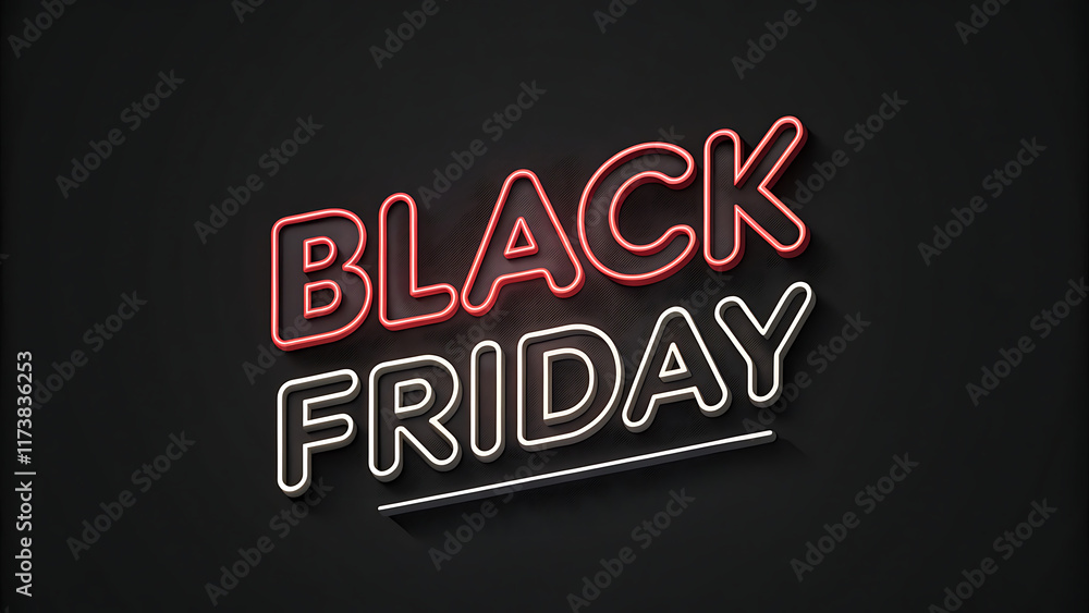 Obraz premium text effect 3d black friday