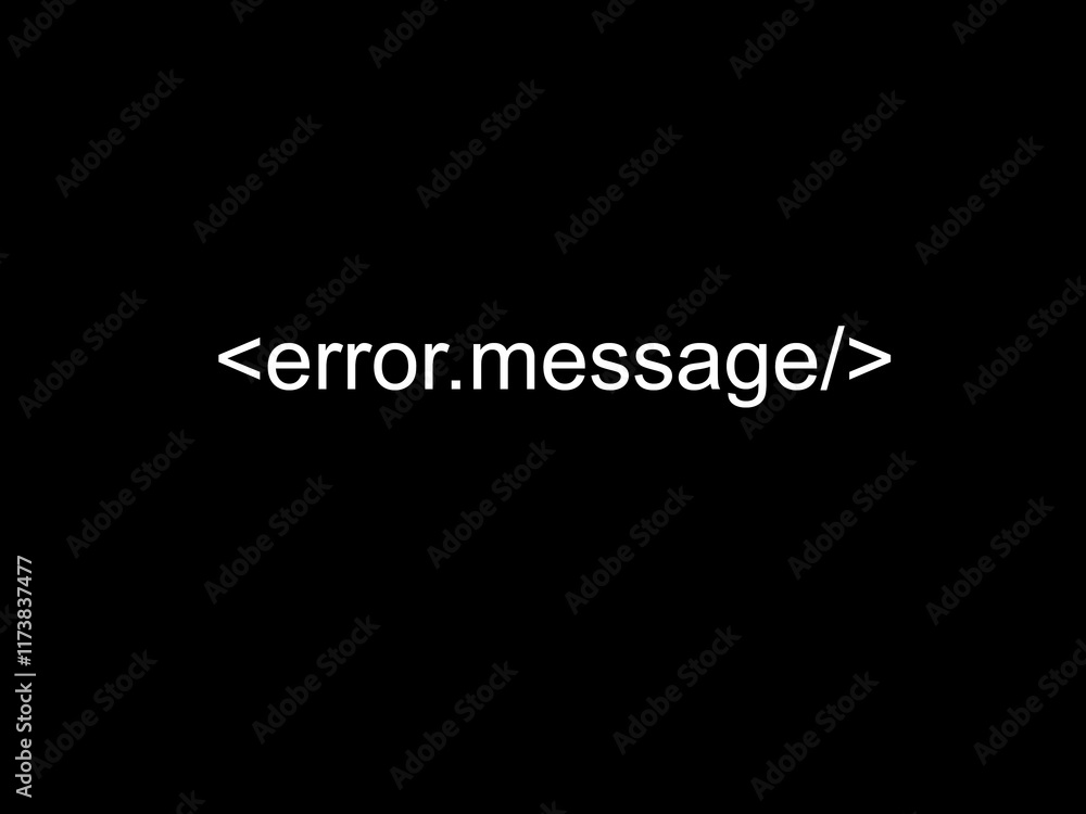 Obraz premium Error message