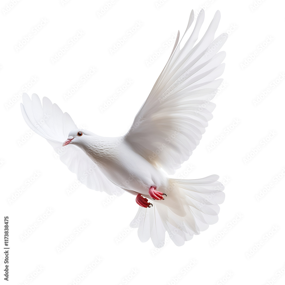 Obraz premium White dove isolated.