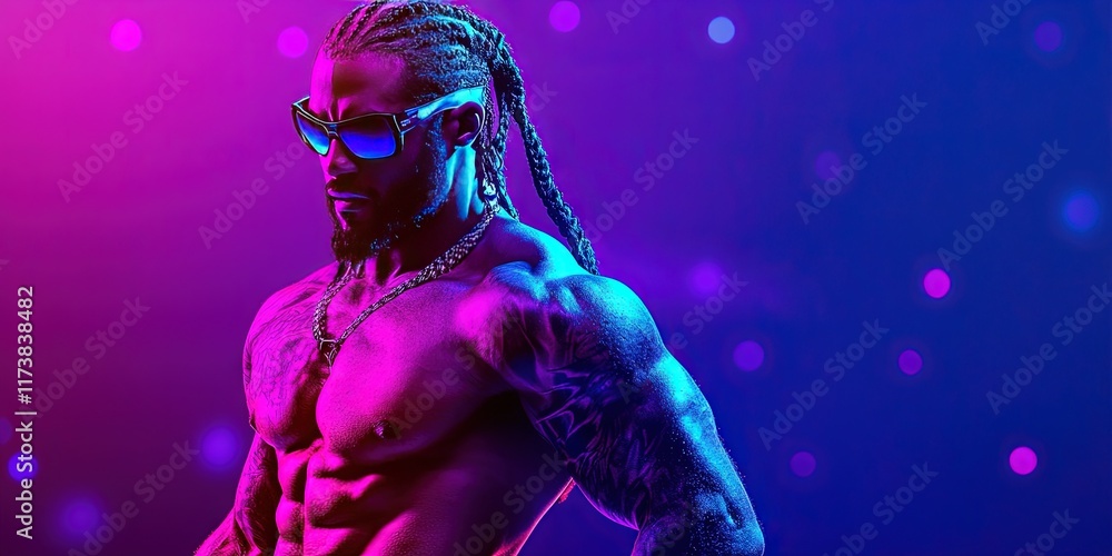 Naklejka premium professional wrestler- modern fictional character for 2025