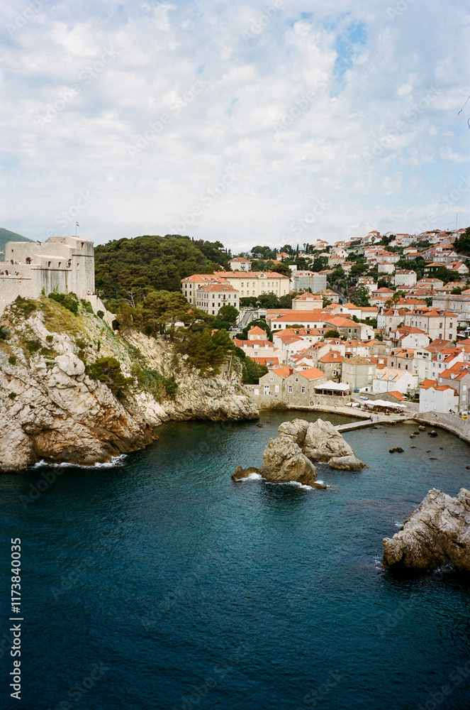 Fototapeta premium Dubrovnik, Croatia, old town, vintage, 35mm film