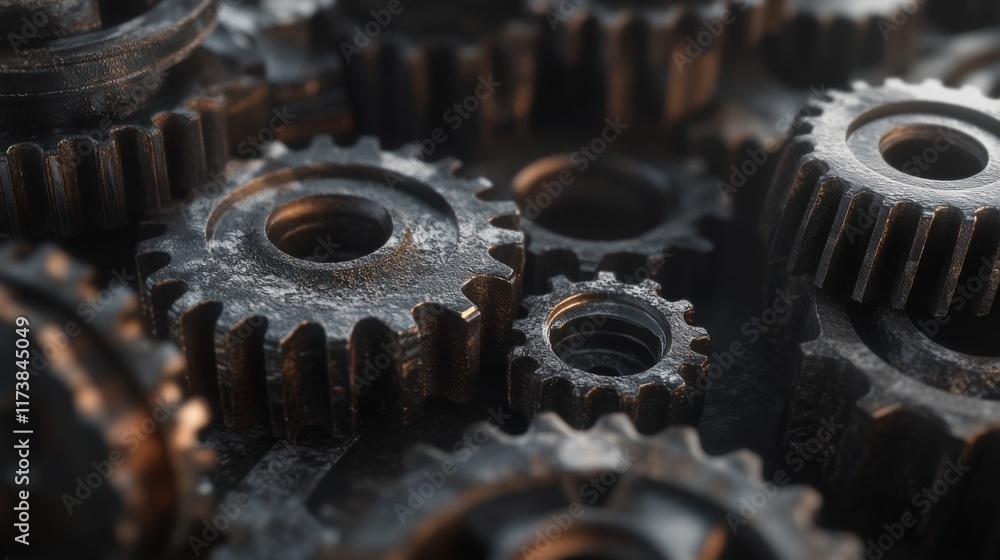 Realistic Gears with Dynamic Textures and Bright Lighting Realistic Gears with Dynamic Textures and Bright Lighting