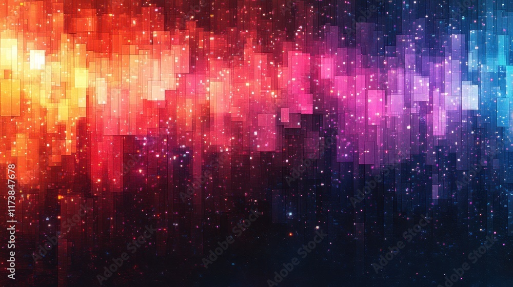 Colorful abstract patterns create a vibrant display of light and energy against a dark background. Generative AI Colorful abstract patterns create a vibrant display of light and energy against a dark background. Generative AI