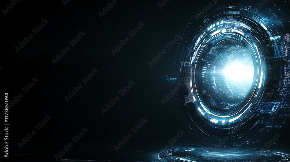 Abstract Futuristic Technology Circular Design Abstract Futuristic Technology Circular Design
