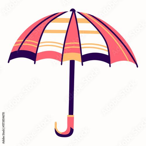 colorful umbrella isolated on white background