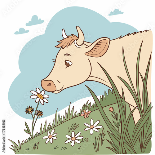 cow on the meadow