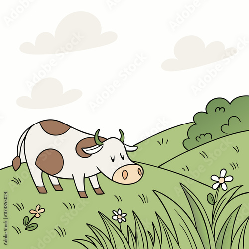 cow on the meadow