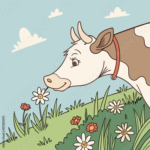 cow on the meadow
