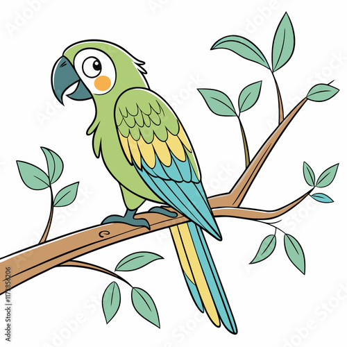 parrot on branch