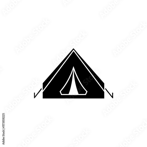 Tent icon on transparent background
