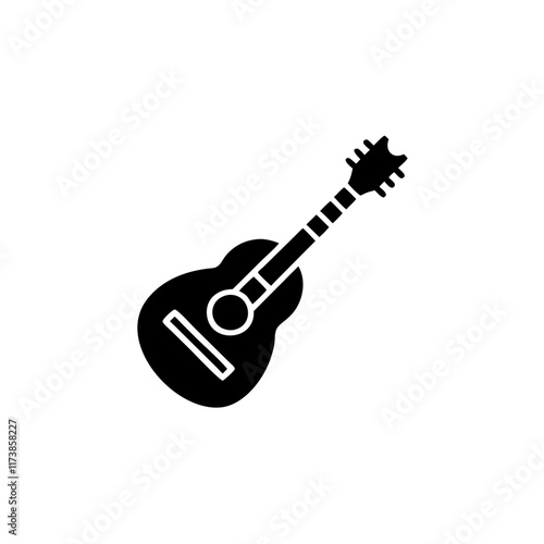 Guitar icon on transparent background
