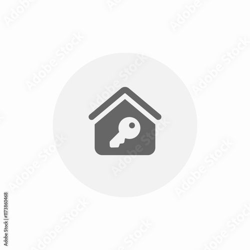 House key real estate icon vector sign
