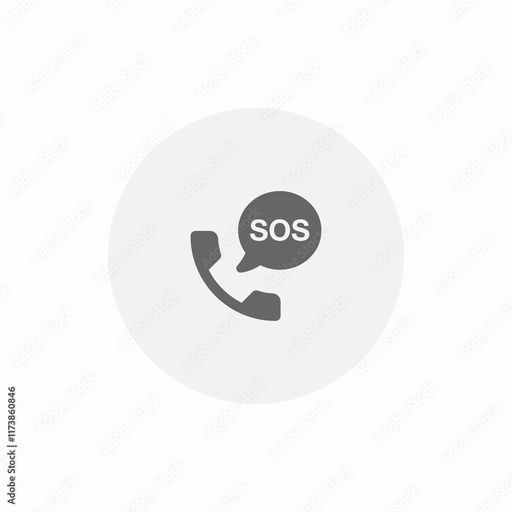 Emergency SOS message alert icon vector sign Emergency SOS message alert icon vector sign